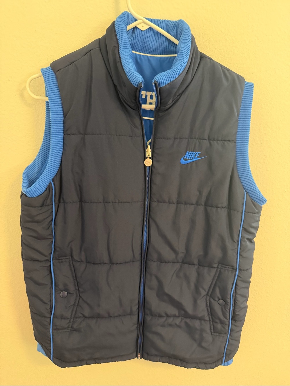Nike Kids' Black & Blue Puffer Vest